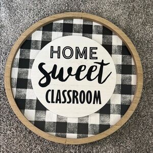 Hobby Lobby Black and White Home Sweet Classroom Wall Decor
